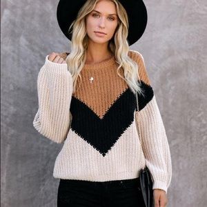 VICI - Prospect Park Chevron Knit Sweater